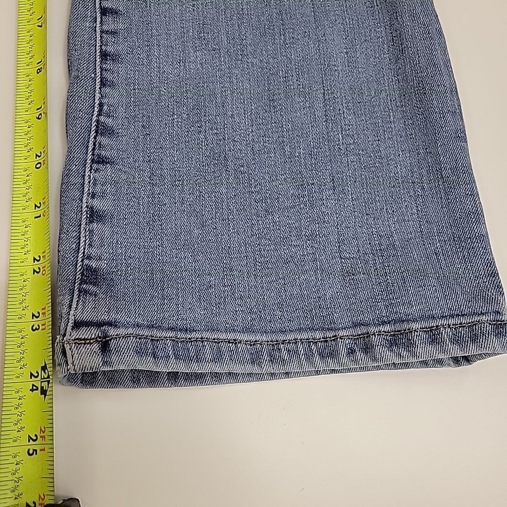 Banana Republic Premium Denim Women's Button Fly Straight Wide Leg Jeans Light W - Picture 8 of 13